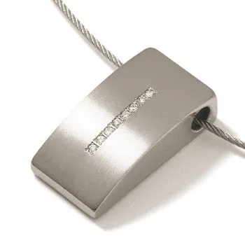 0718-02 Boccia Titanium Wedge Pendant  (choose chain separately)