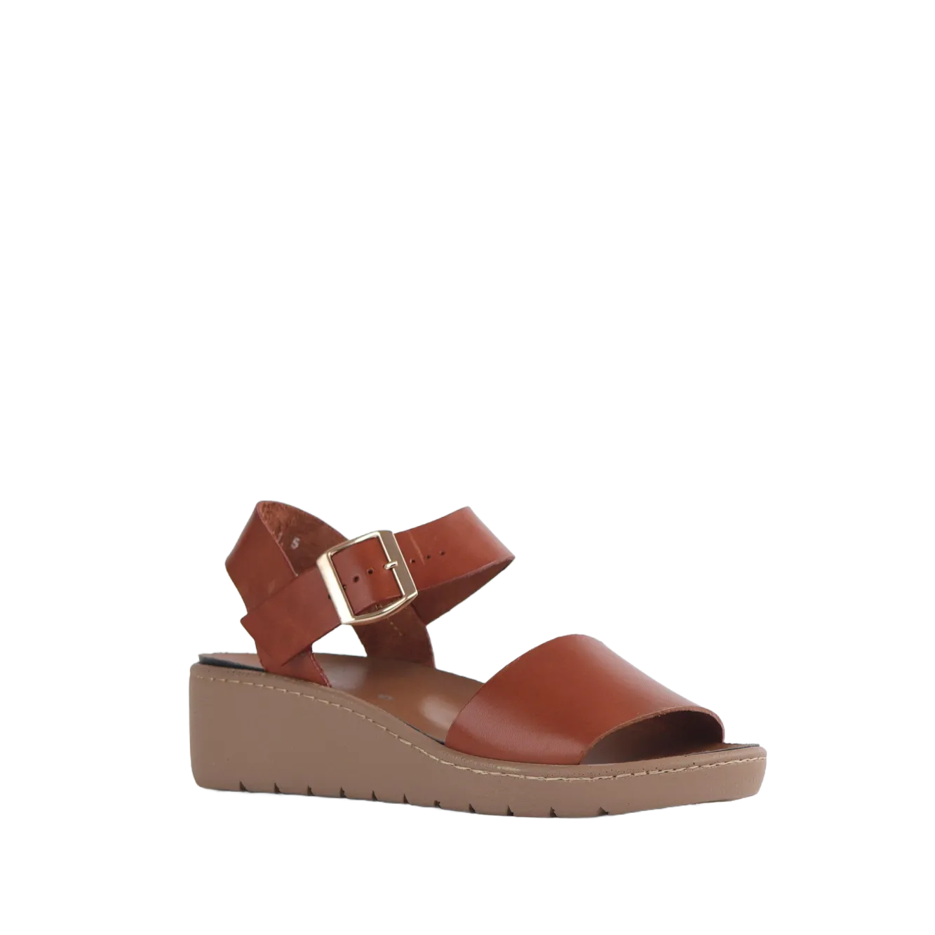 12665 - DOUBLE BAND WEDGE SLINGBACK SANDAL WITH REMOVABLE FOOTBED