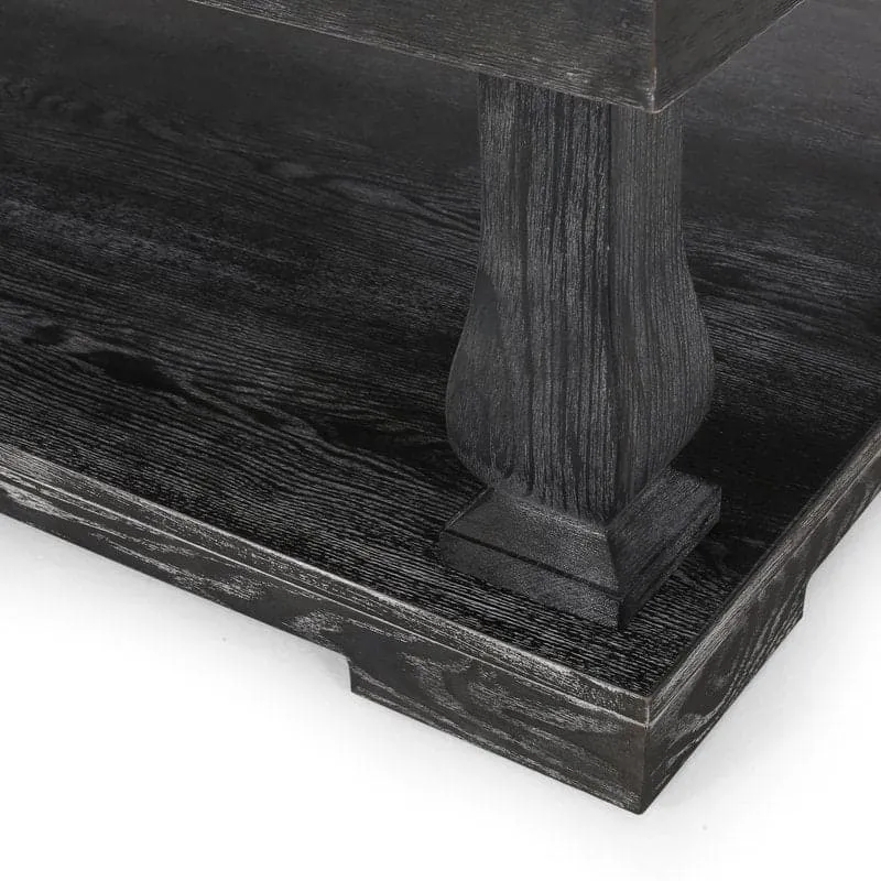 59" Tufted Rectangle Cocktail with Storage Ottoman
