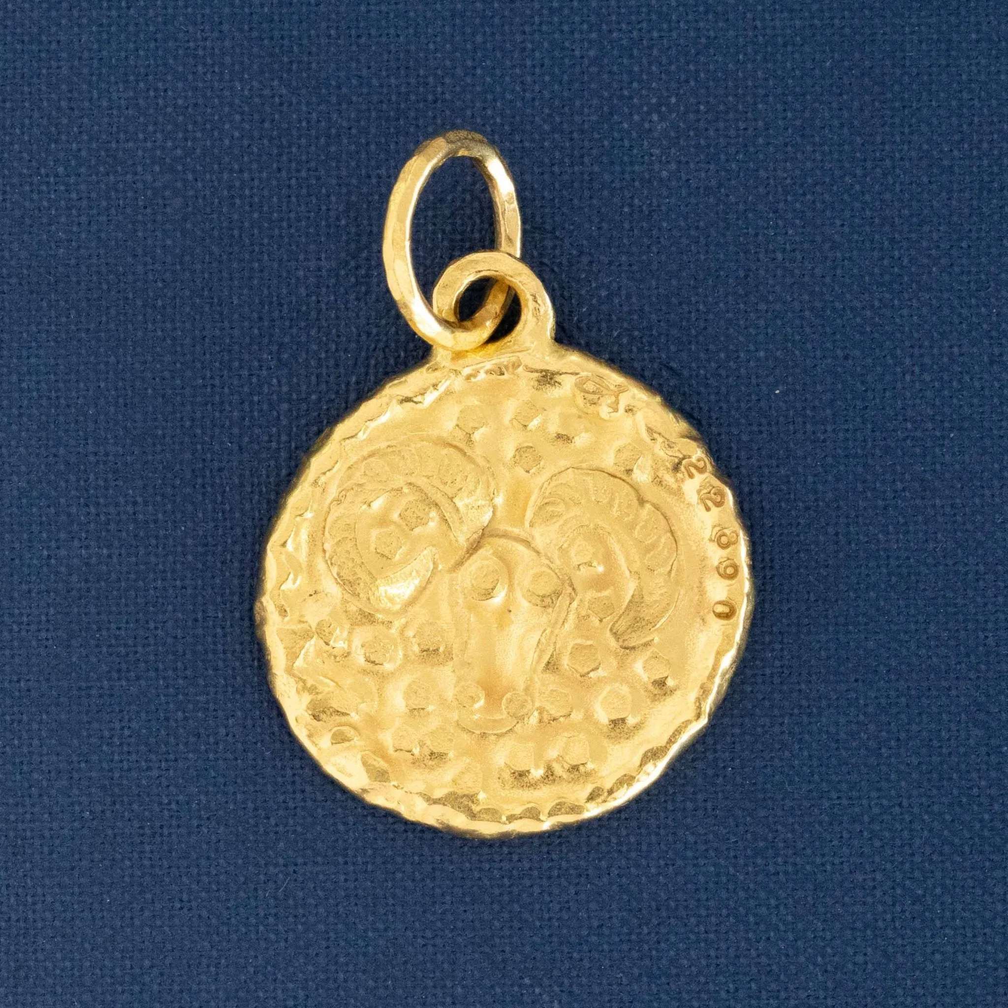 Aries Circle High Karat Pendant by Jean Mahie