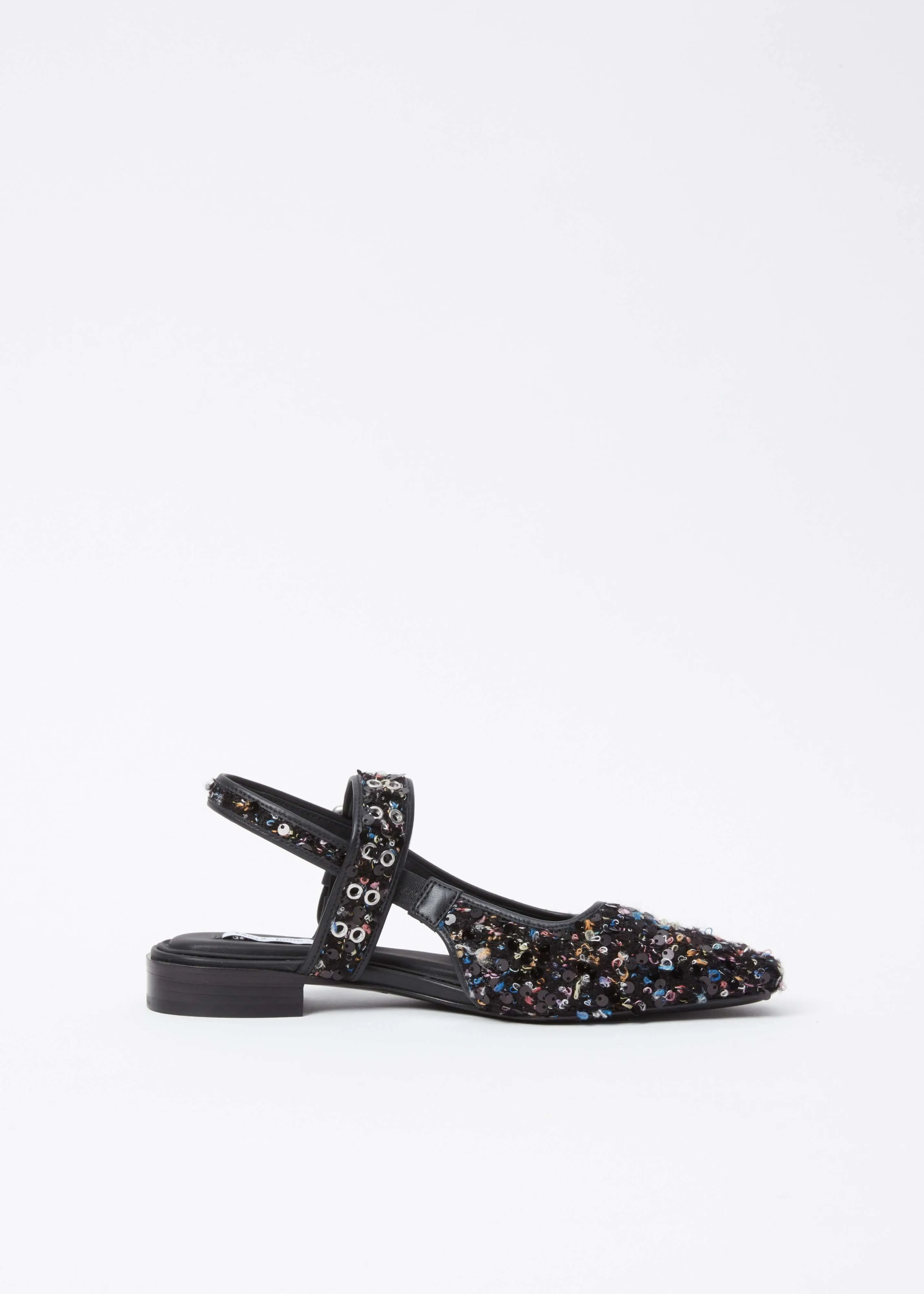 Astra Sequin slingback shoe Boucle