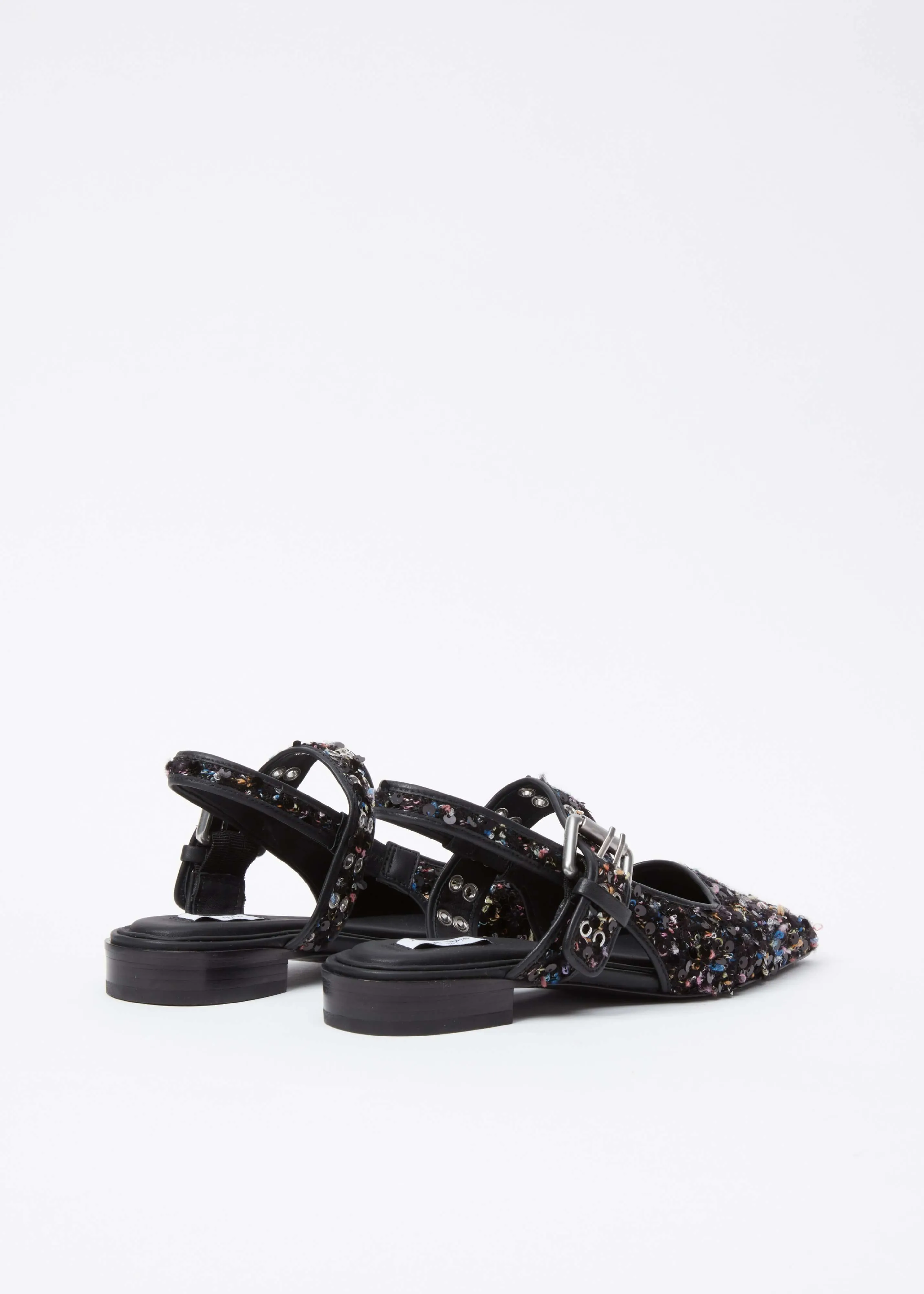 Astra Sequin slingback shoe Boucle