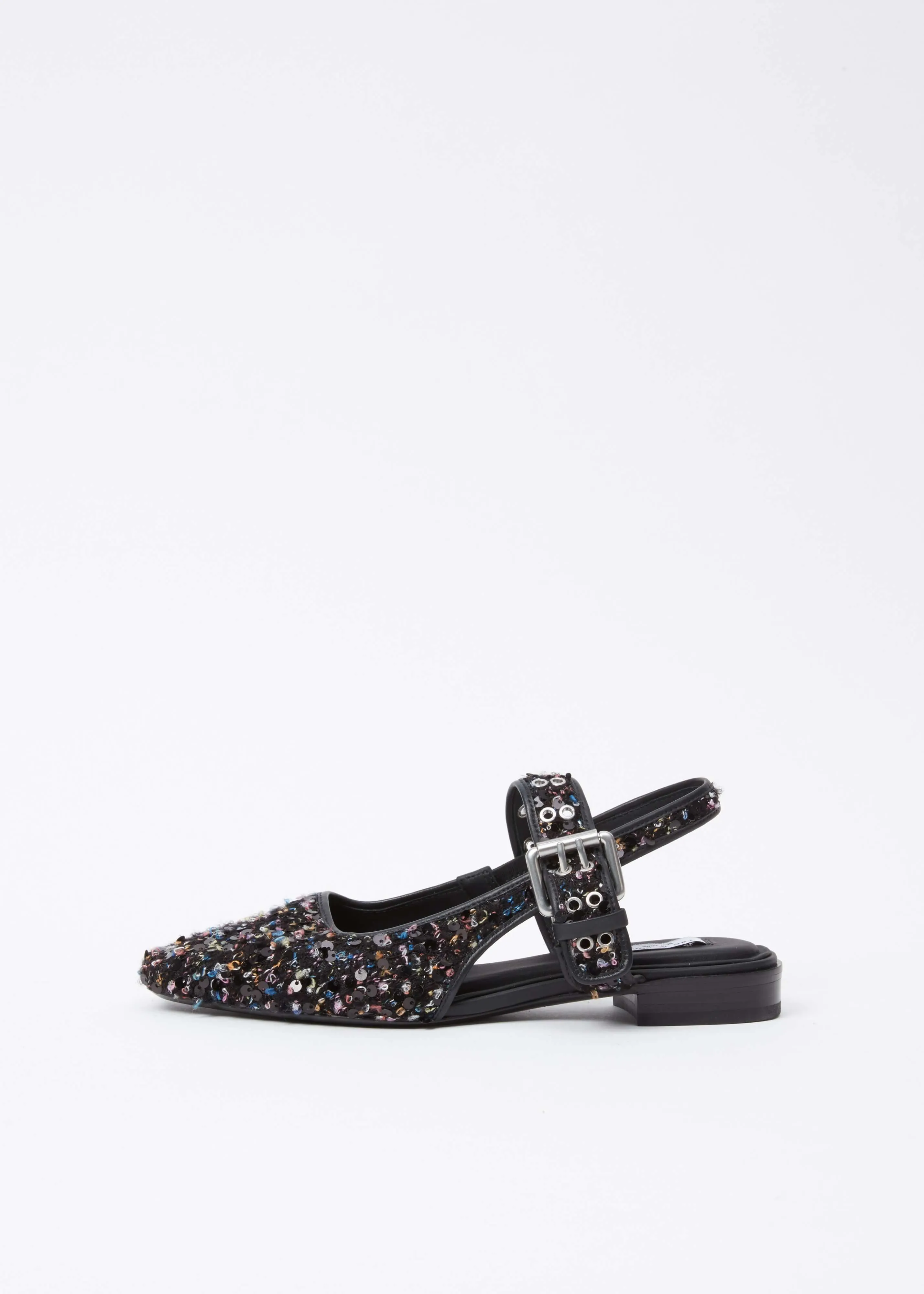 Astra Sequin slingback shoe Boucle