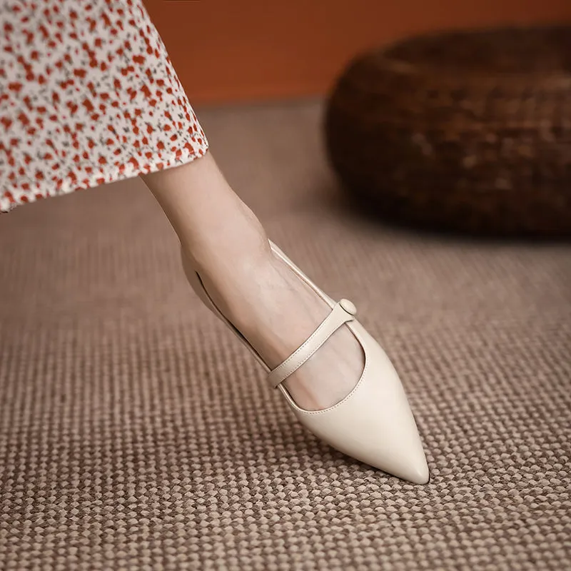 Black Block Heel Mary Jane Pumps #001008C