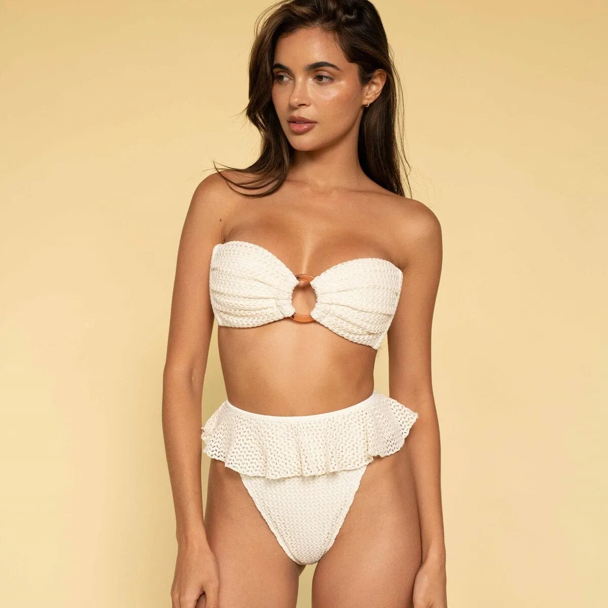 Bone Crochet Tamarindo Ruffle Bikini Bottom