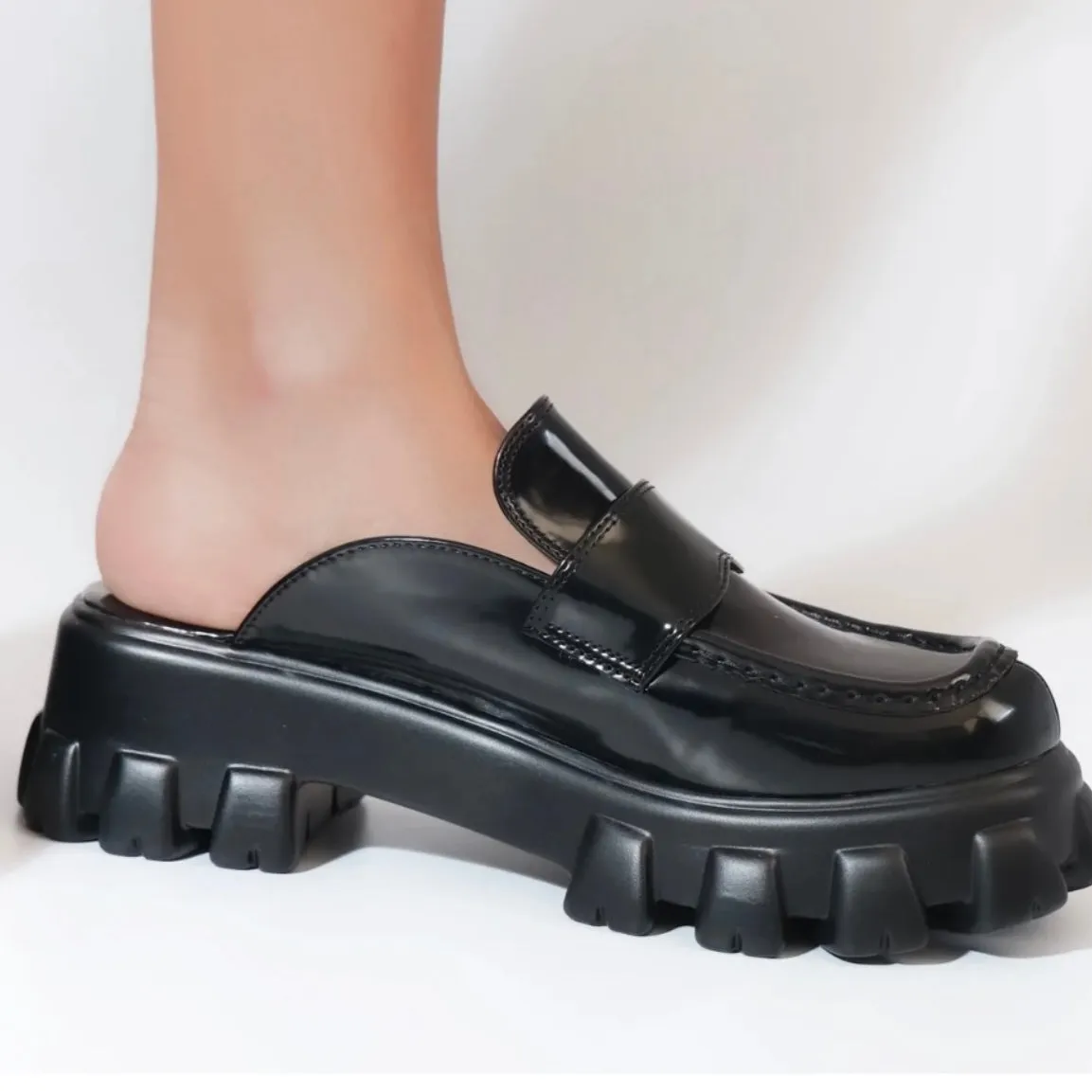 BUT U WomeChunky Loafer Mules Women's Clogs