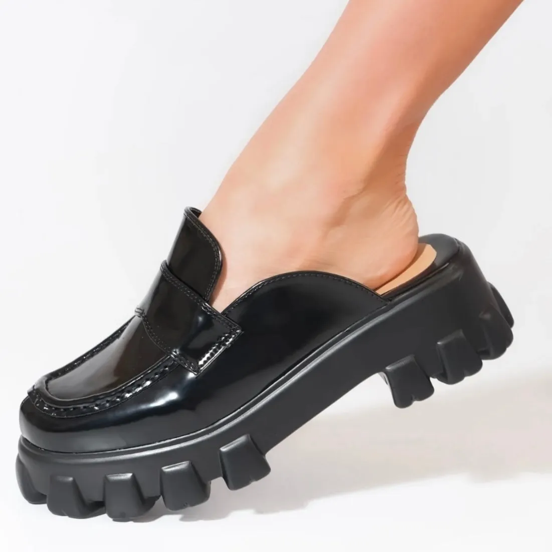 BUT U WomeChunky Loafer Mules Women's Clogs