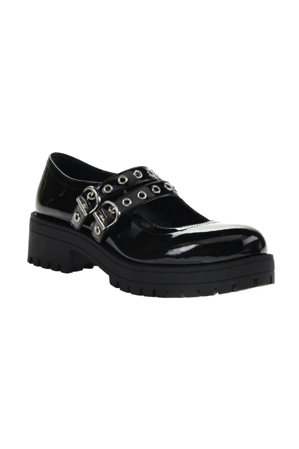 Chinese Laundry Vagabond Mary Janes Shoes for Women in Black | VAGABOND-PATENT BLK