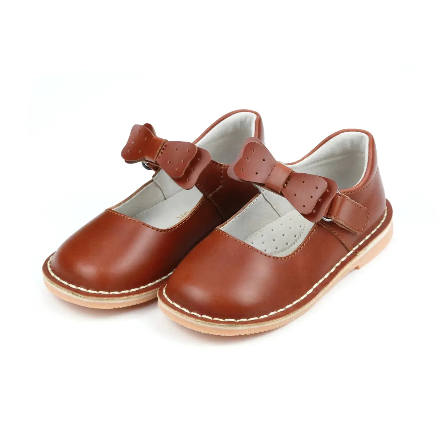 Cognac Iris Bow Mary Jane