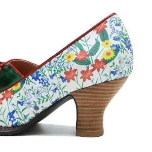 CrazycatZ Women's Leather Mary Jane Shoes Mary Jane Colorful Leather Oxfords Vintage Leather Pumps 2102