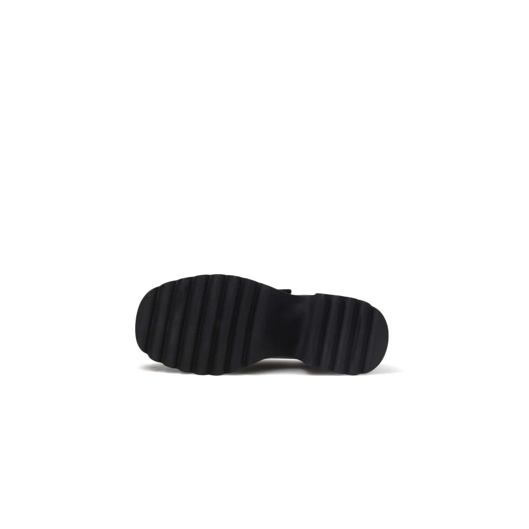 Criss Cross Rivet Straps Leather Mary Jane Black