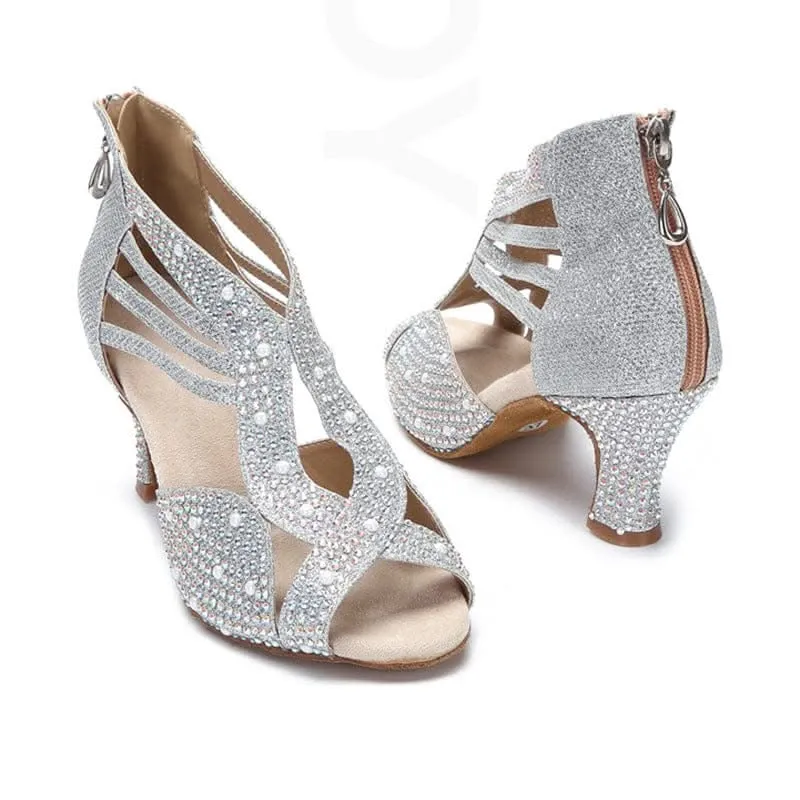 Diamond-encrusted Senior Dance Shoe Women