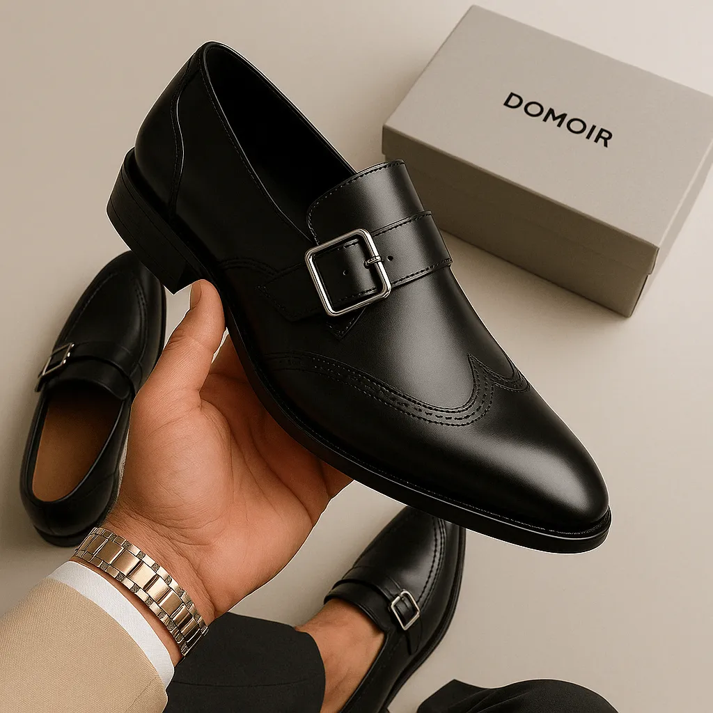 Domoir | Elegant Monkstrap Leather Shoes