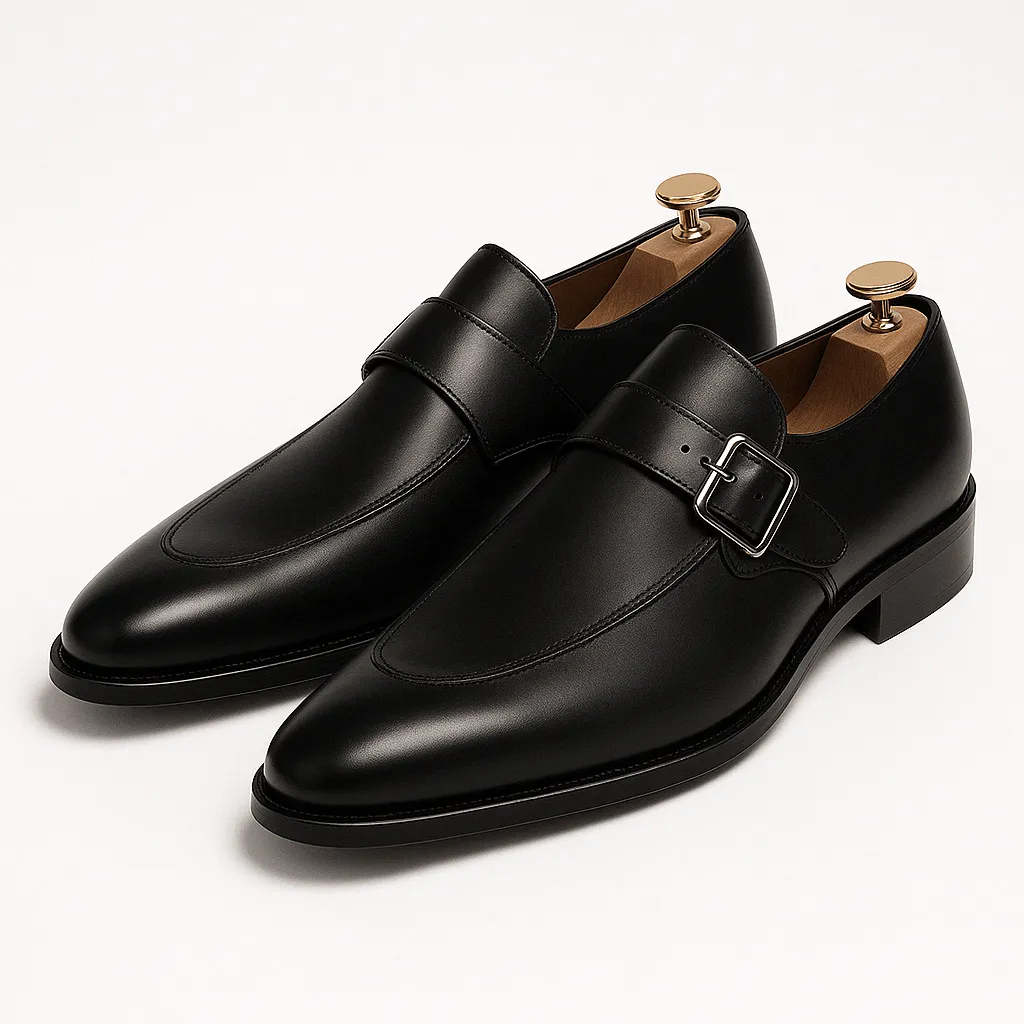 Domoir | Elegant Monkstrap Leather Shoes