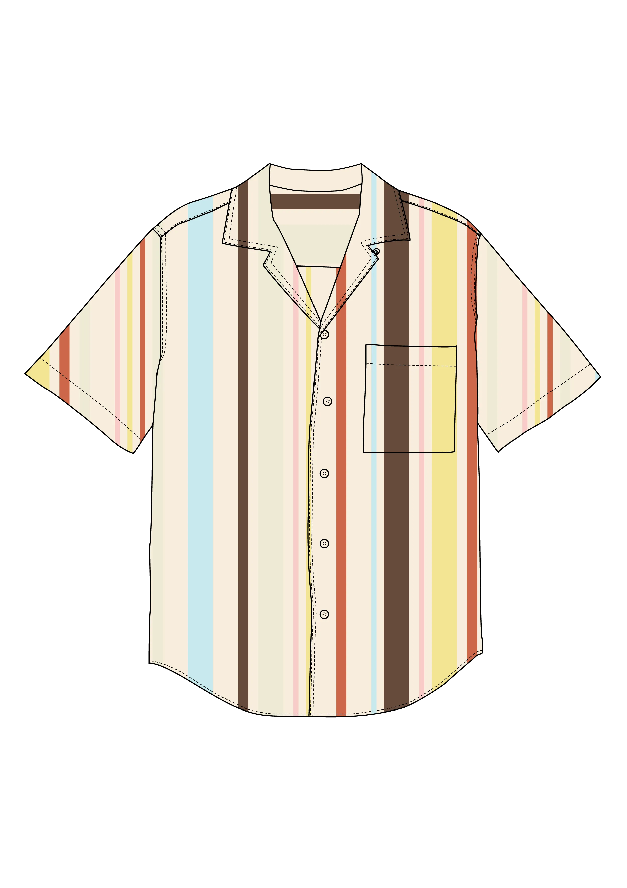 Fabric Cotton Poplin - Barcode Retro Stripe