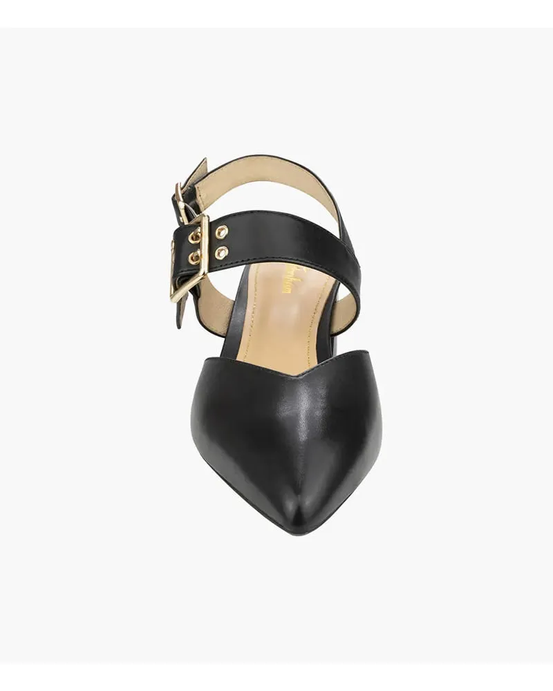 Florsheim Adriana Black Leather Slingback Heels