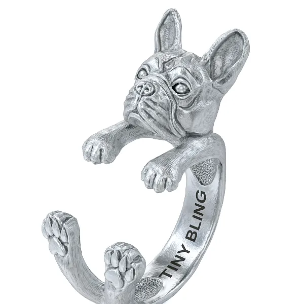 French Bulldog Breed Jewelry Cuddle Wrap Ring