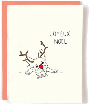 French Bulldog Christmas Card | Joyeux Noël | Cute Holiday Greeting | Box Set Available