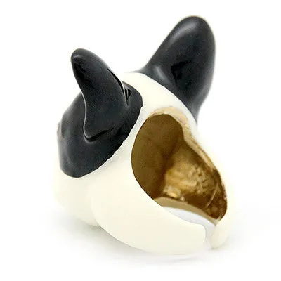 French Bulldog Ring Black and White