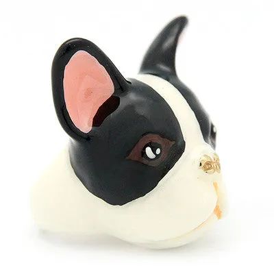 French Bulldog Ring Black and White