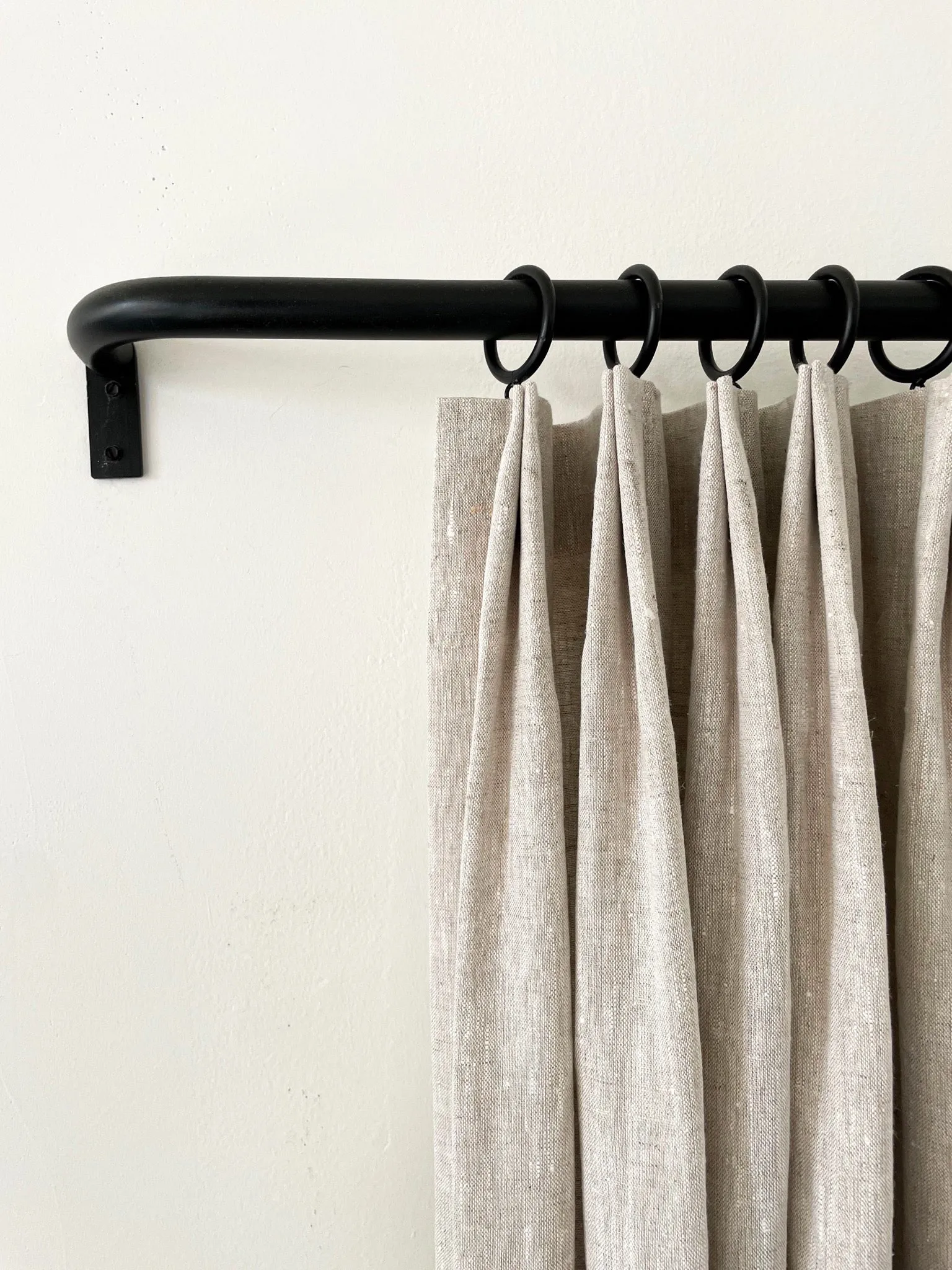French Curved Iron Rod - Black (Build Your Own)