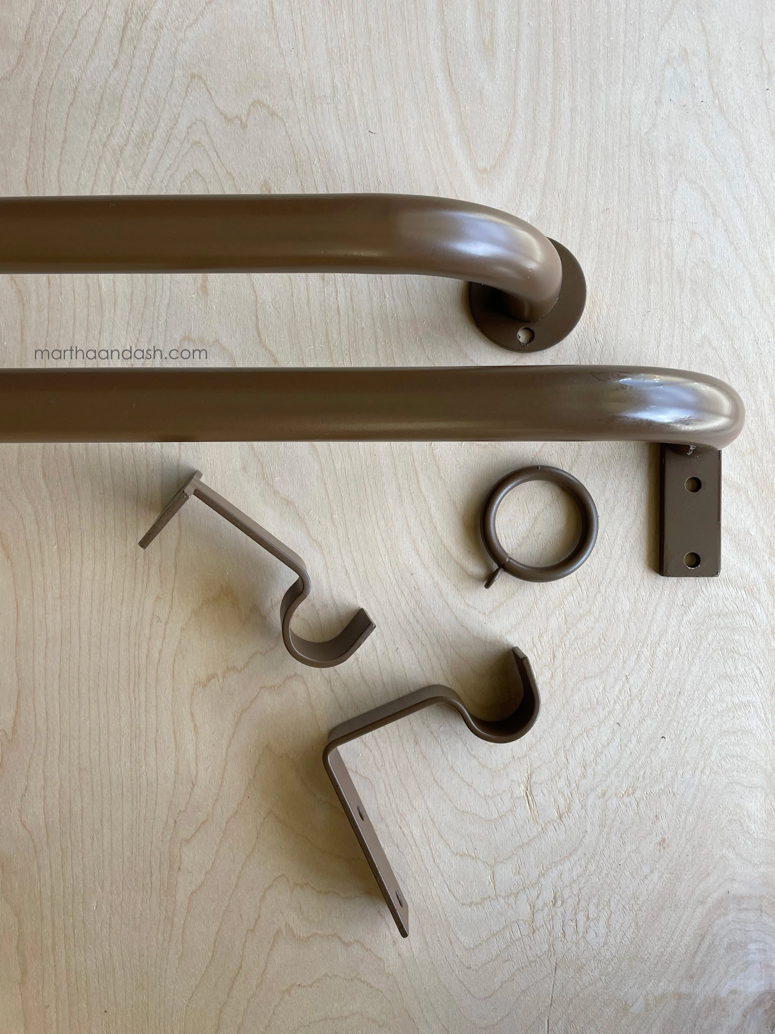 French Curved Iron Rod - Light Brown (Build Your Own)