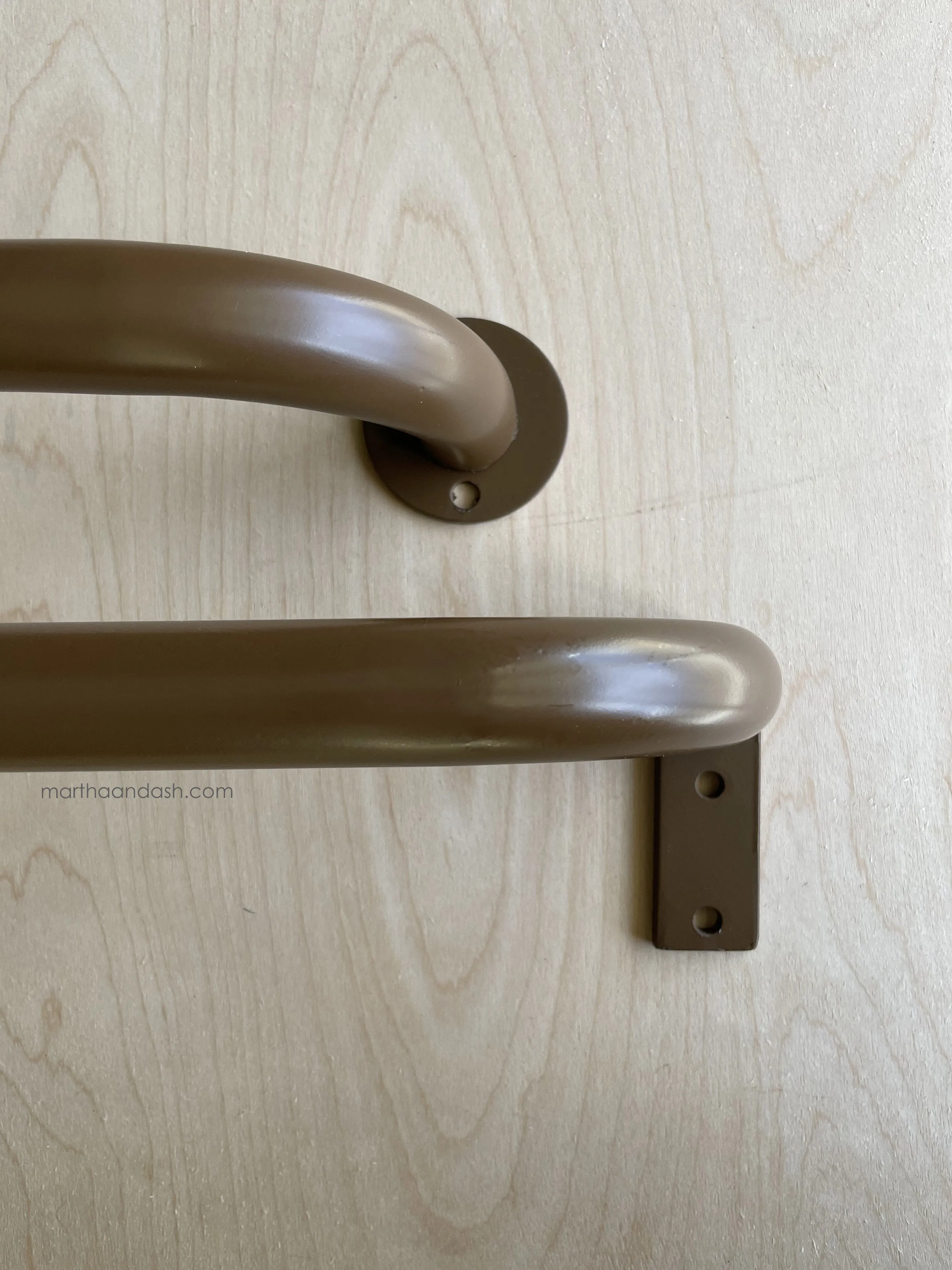 French Curved Iron Rod - Light Brown (Build Your Own)