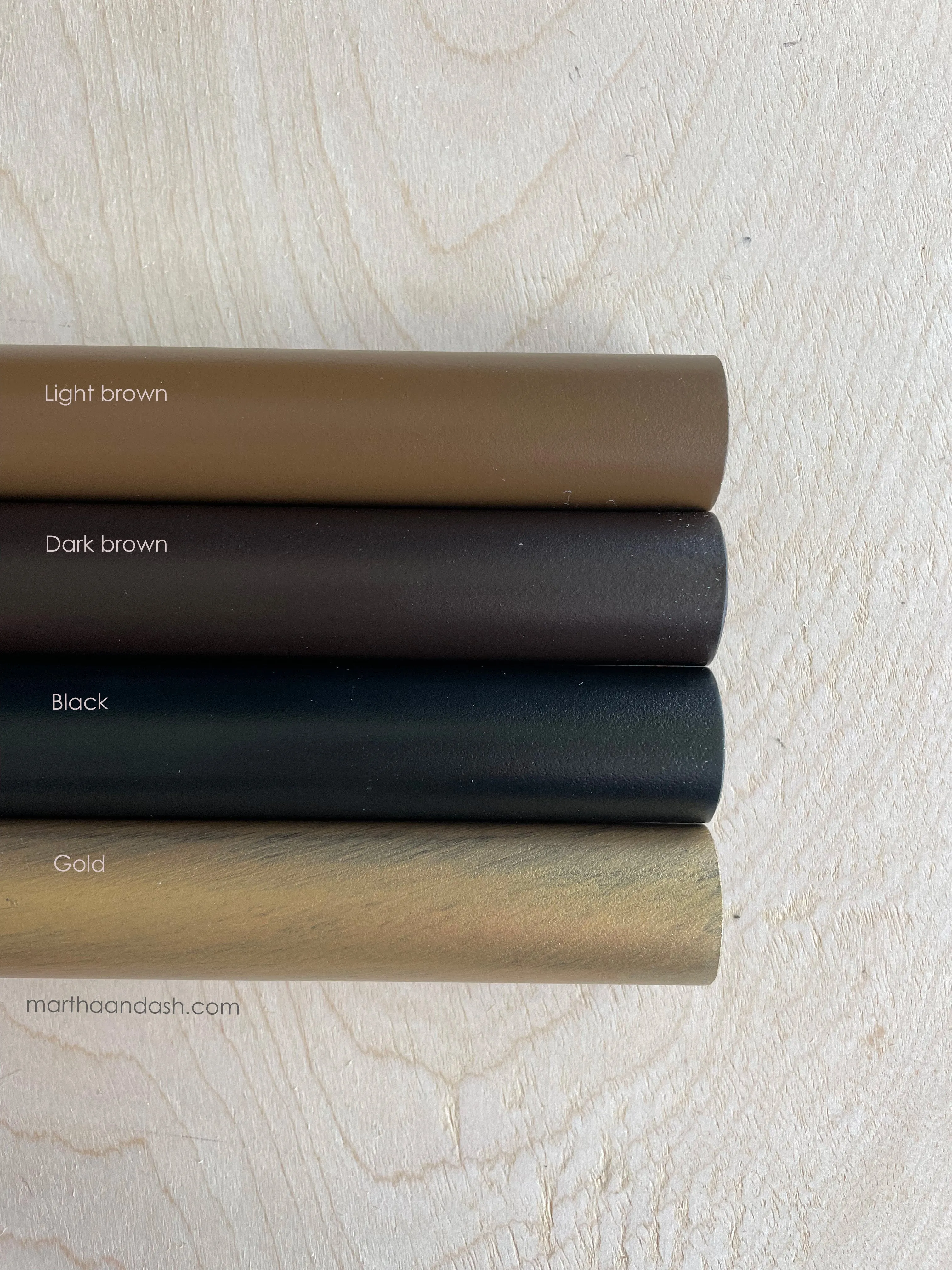 French Curved Iron Rod - Light Brown (Build Your Own)