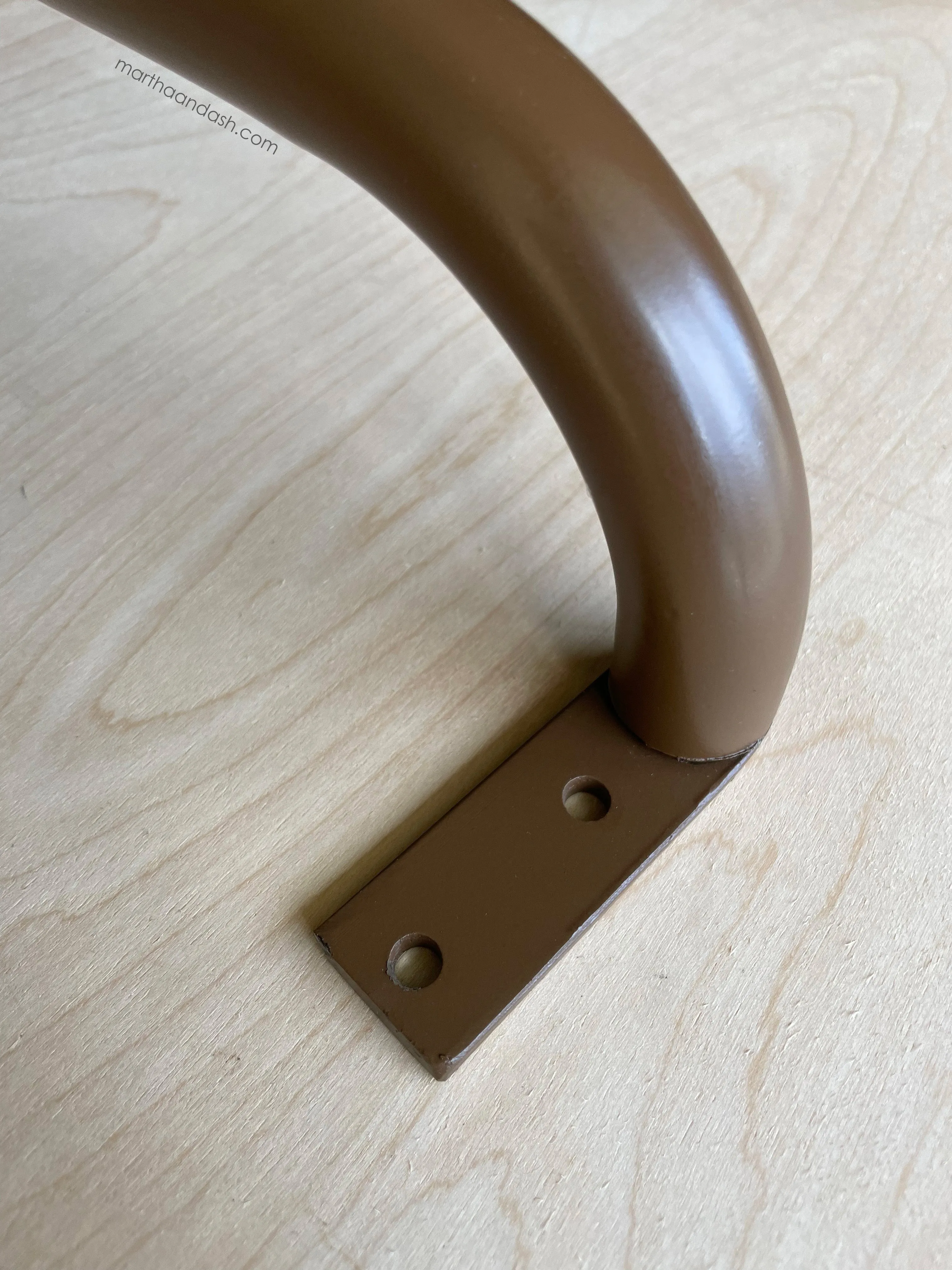 French Curved Iron Rod - Light Brown (Build Your Own)