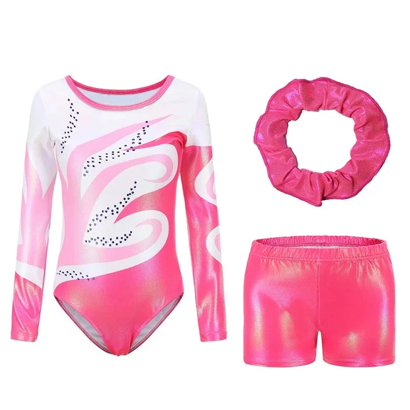 Girls' Diamante Long Sleeve Ballet