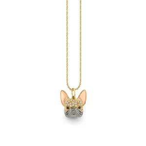 Gold & Diamond French Bulldog Charm