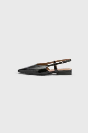 JANE PLAIN FLAT SHOES - NERO