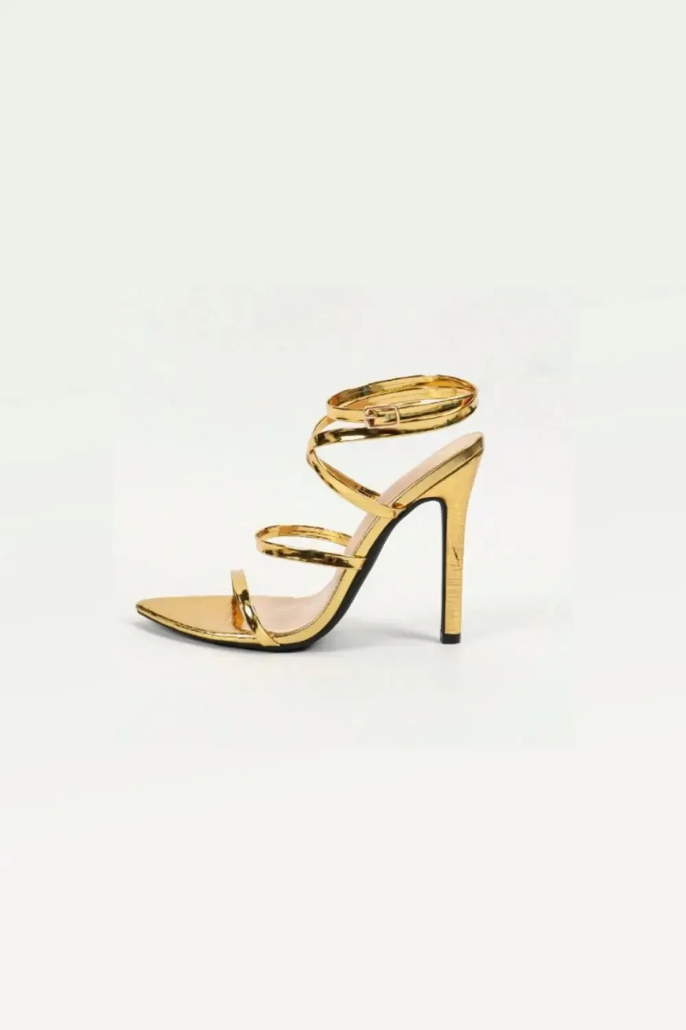 'Kehlani' Ankle Strap Open Stiletto Heels
