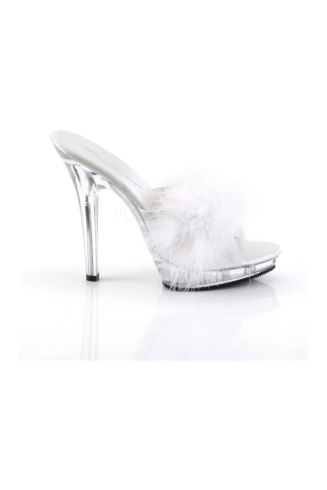 LIP-101-8 Mule | Clear Genuine Satin