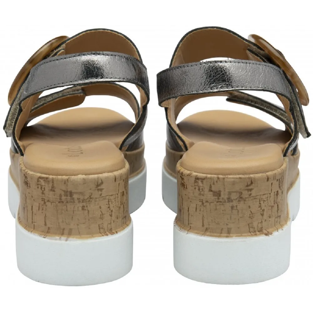 Lotus Cammie Gunmetal Sandals