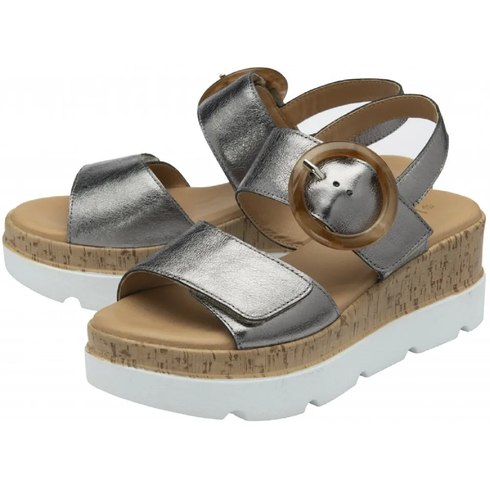 Lotus Cammie Gunmetal Sandals