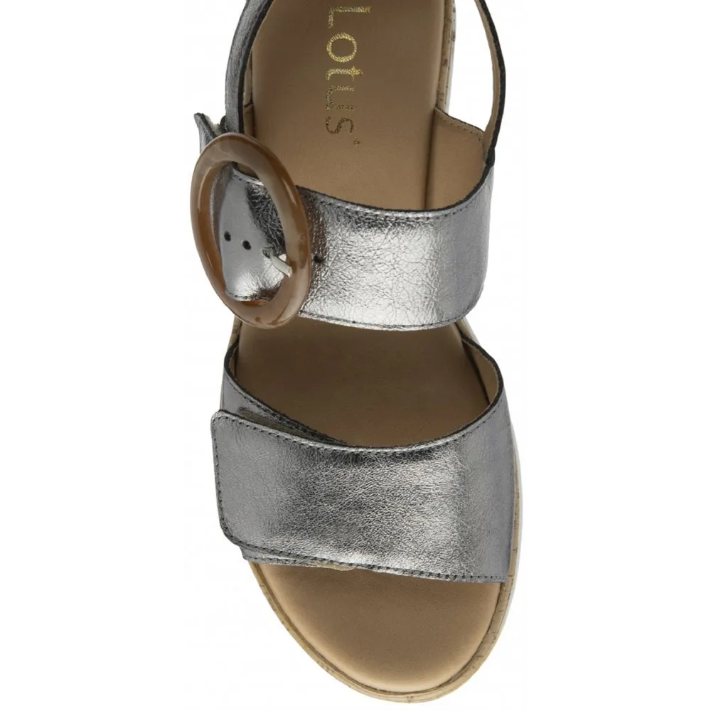 Lotus Cammie Gunmetal Sandals