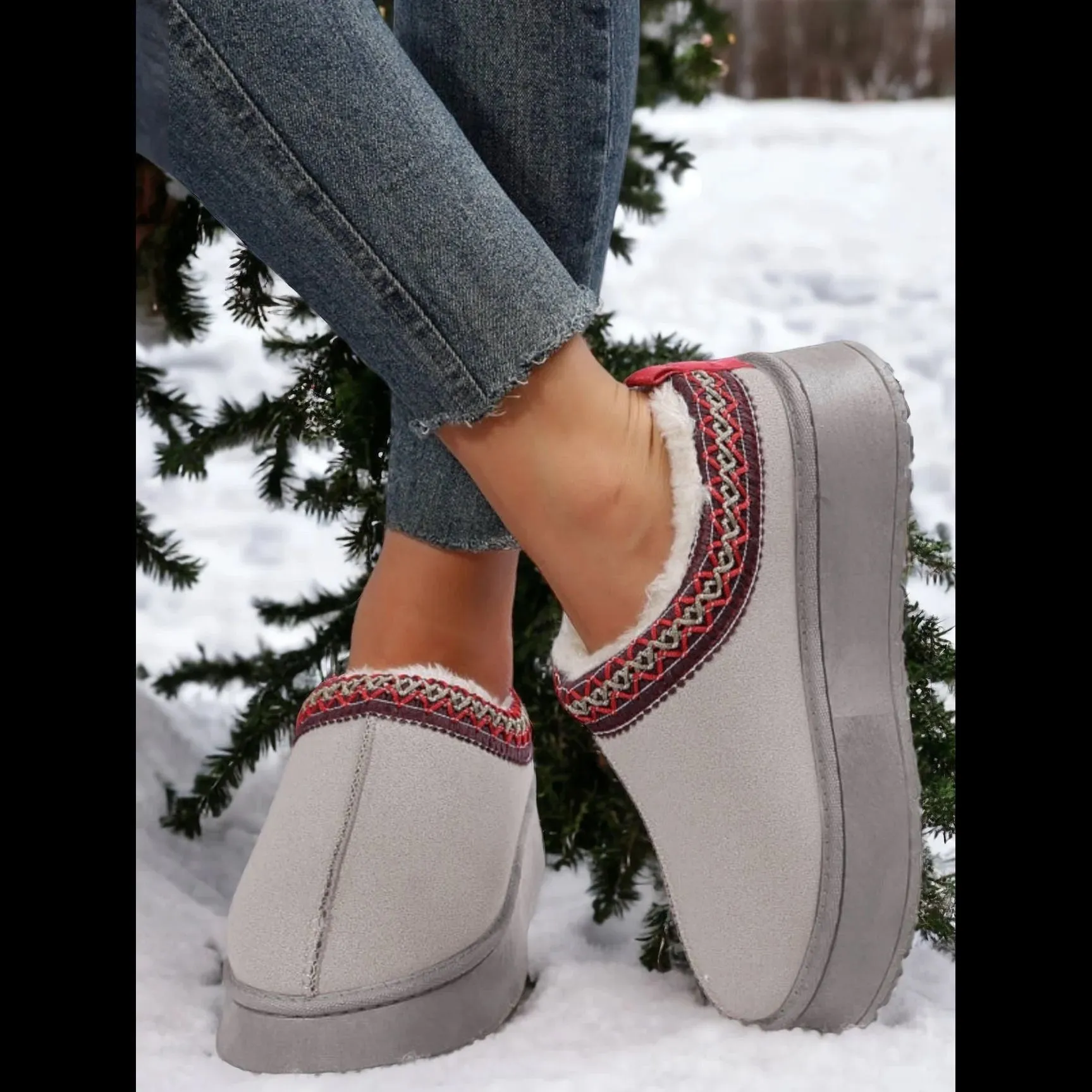 Luxe Alpine Platform Clog in Gray