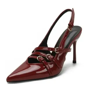'Marisol' Slingback Pointed Toe Kitten Heels