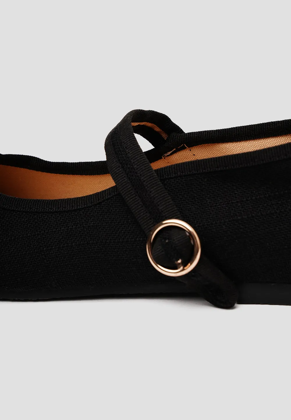 MARY JANE LINEN BLACK