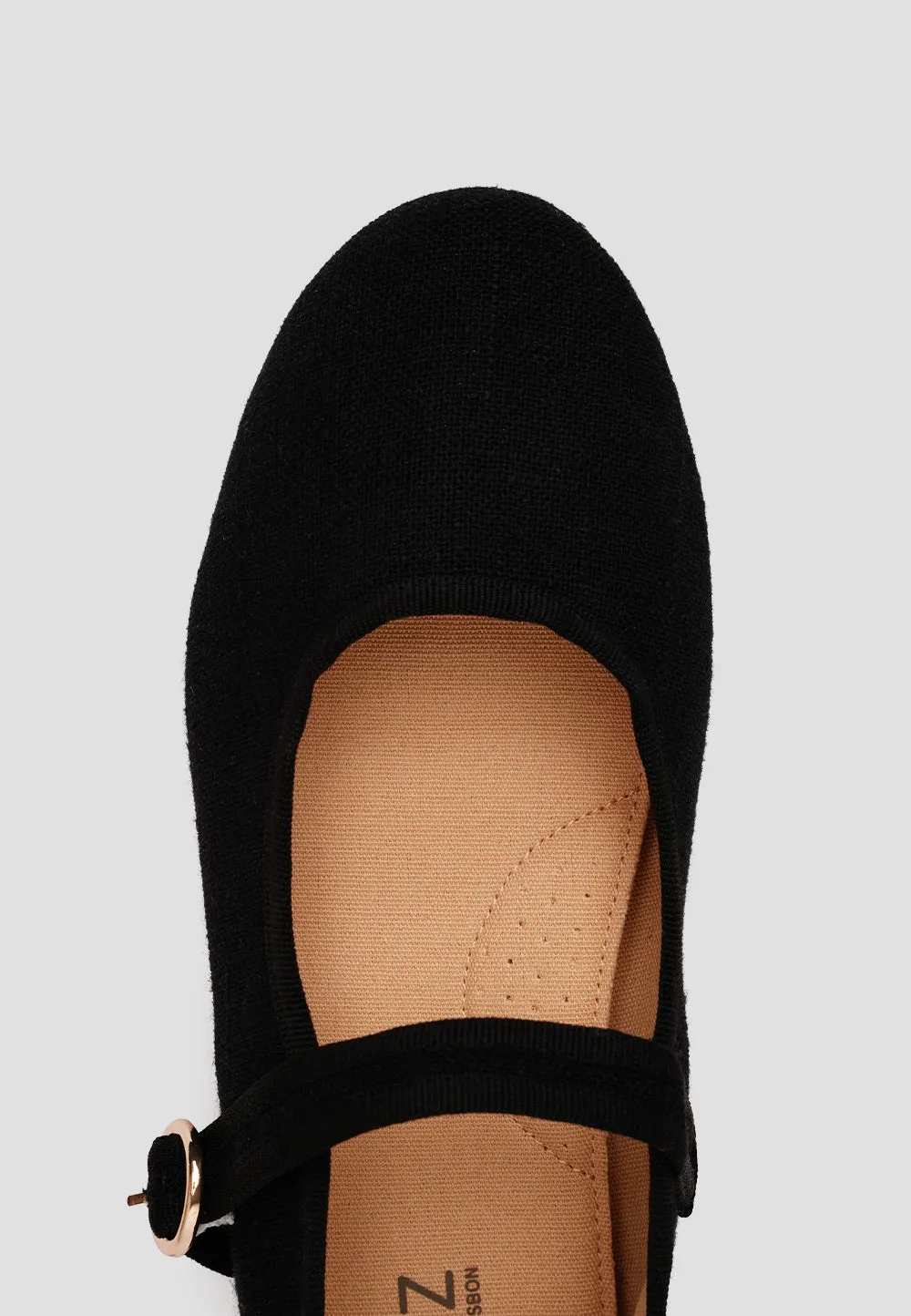 MARY JANE LINEN BLACK