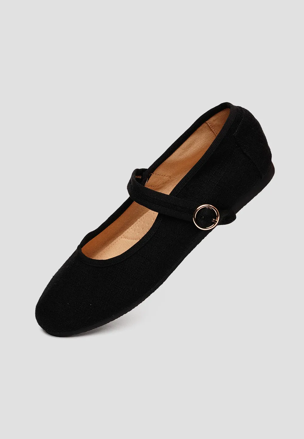 MARY JANE LINEN BLACK