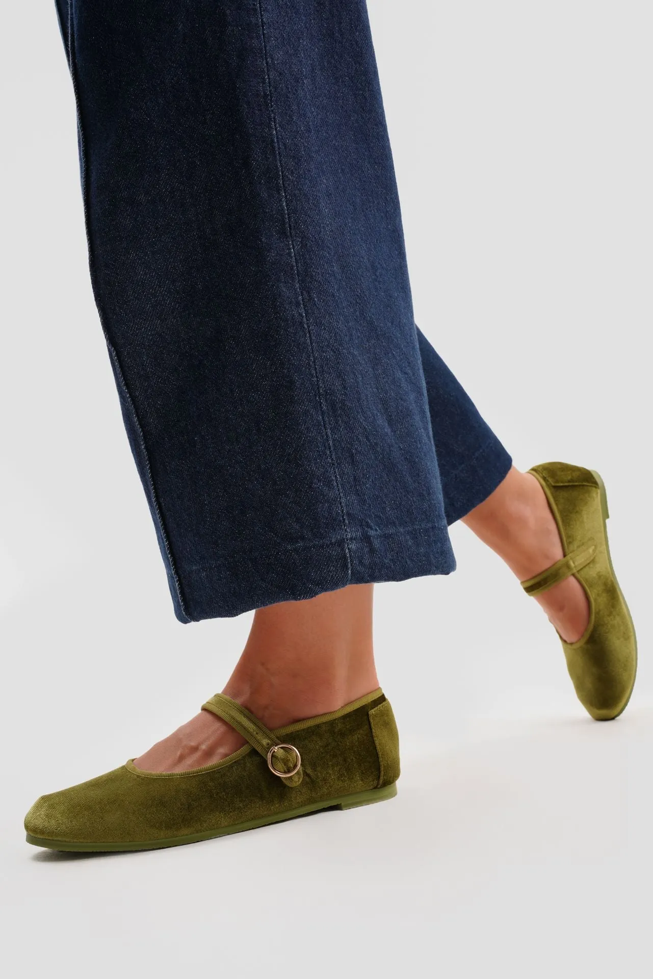 MARY JANE VELVET SYCAMORE GREEN