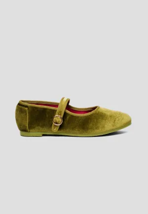 MARY JANE VELVET SYCAMORE GREEN