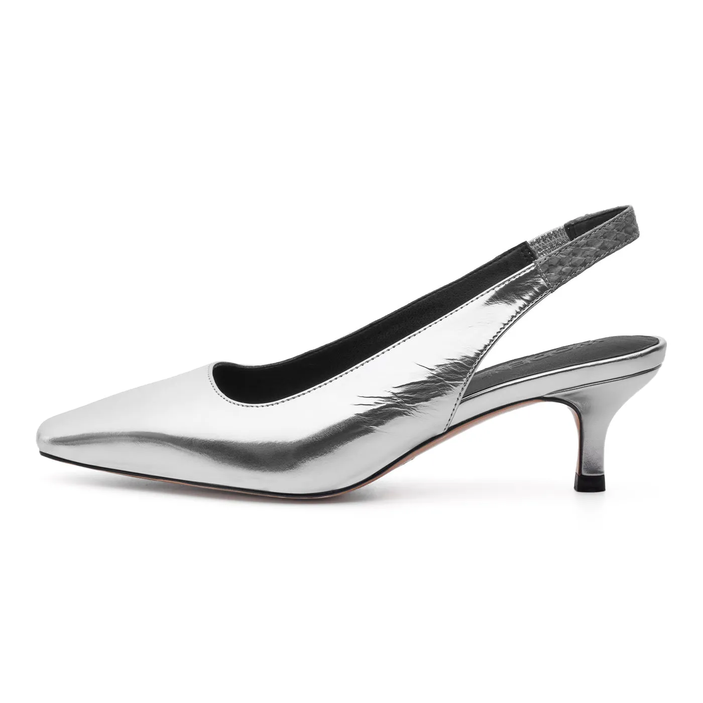 Maxine Slingback Metallic - Silver