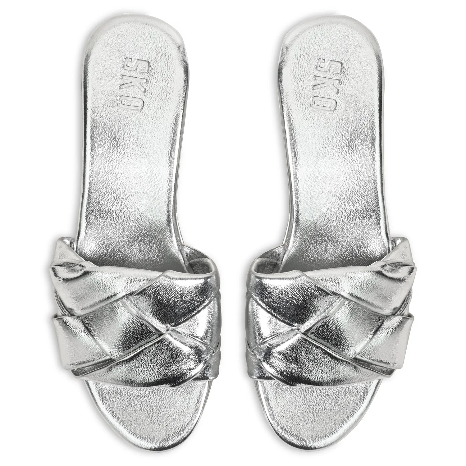 Messina Silver Platform Sandals For Women