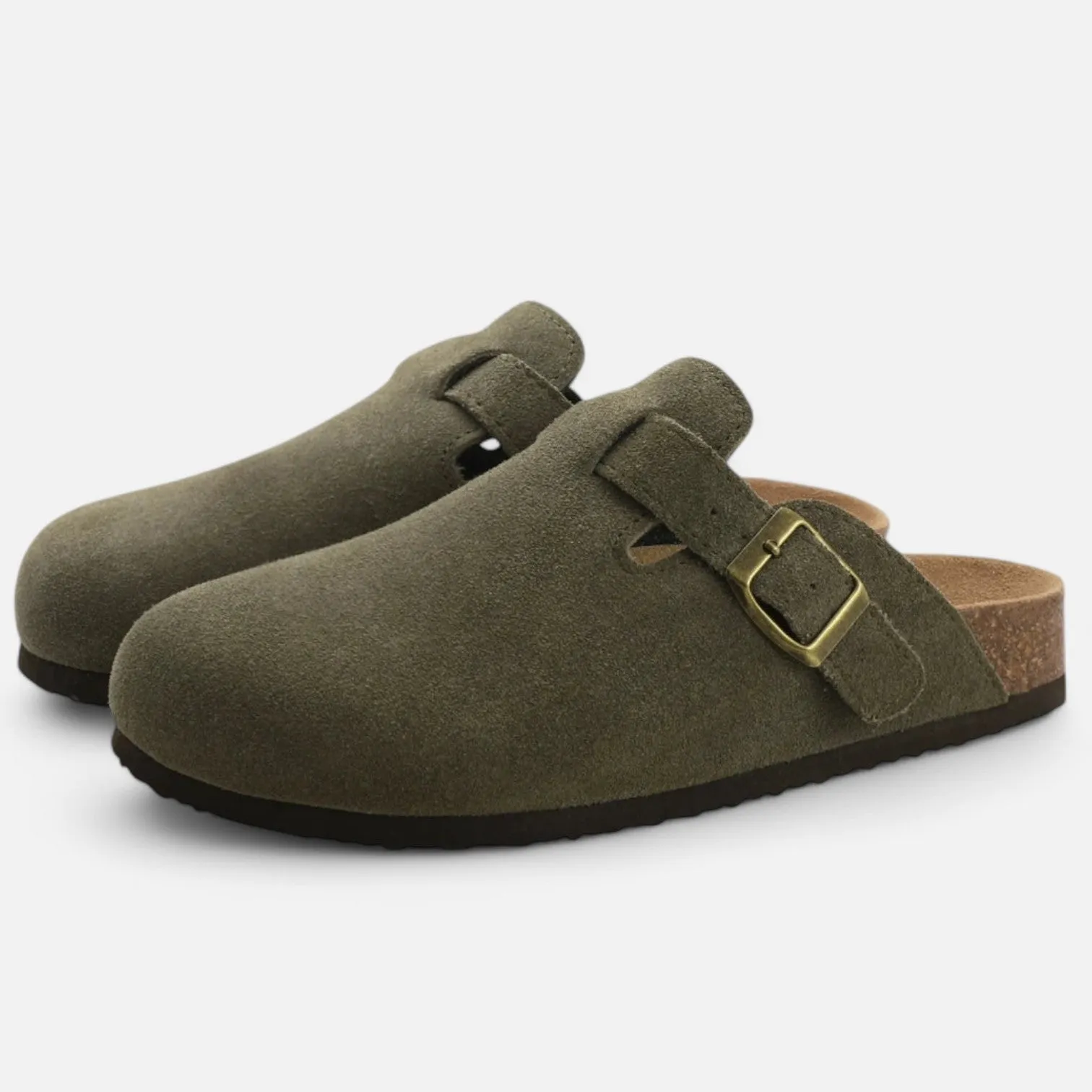 Monacogents | Women's Suede Cork Clogs