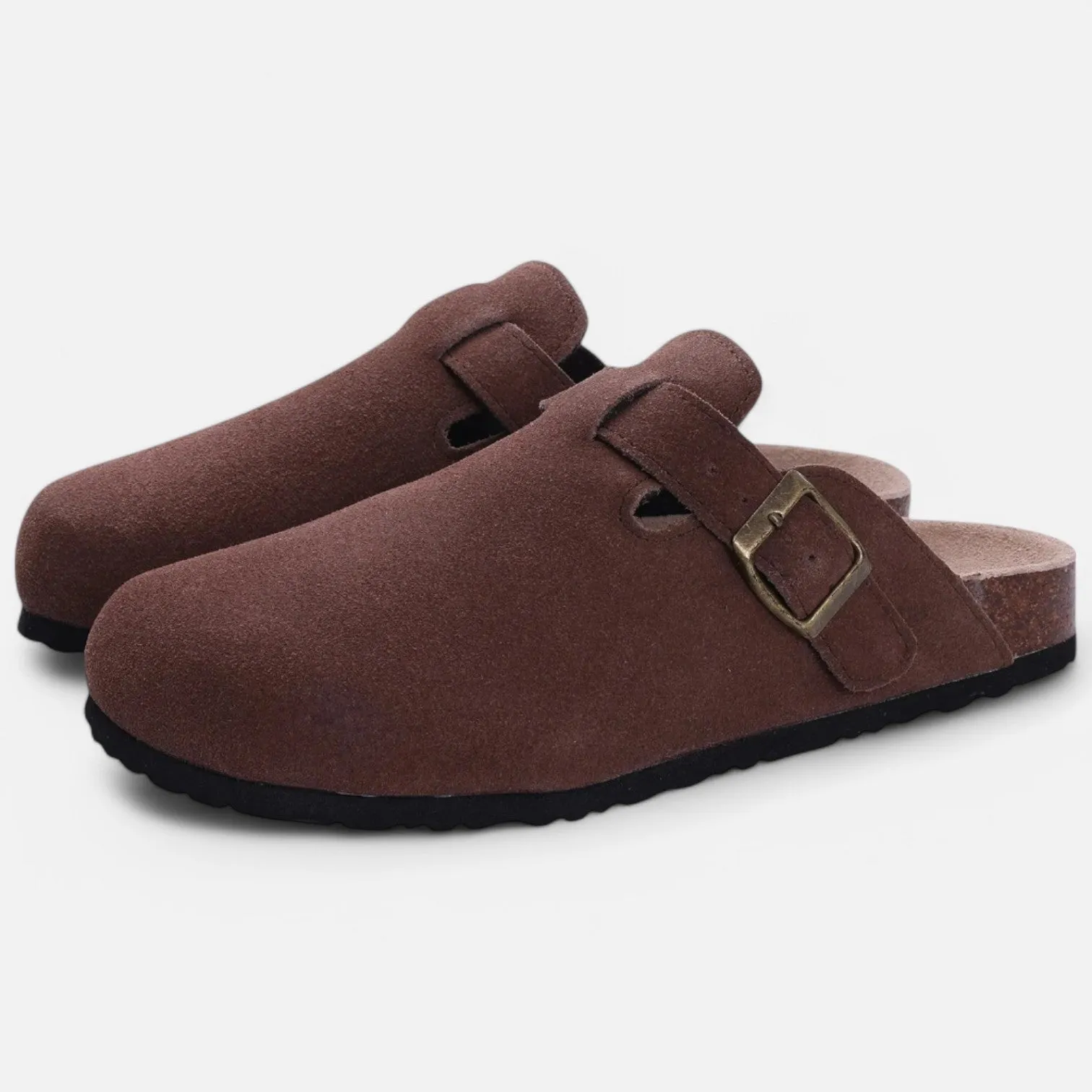 Monacogents | Women's Suede Cork Clogs