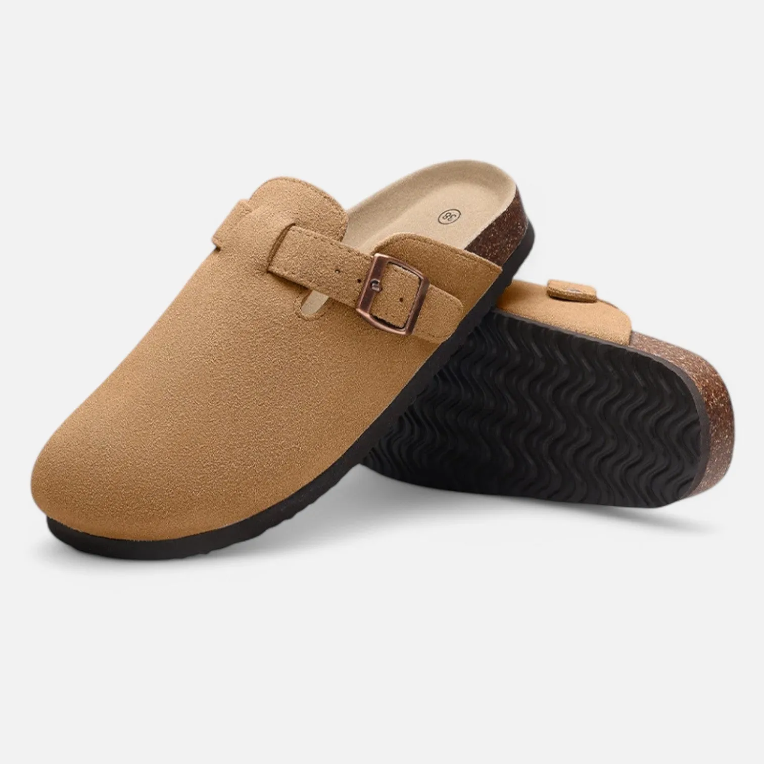 Monacogents | Women's Suede Cork Clogs