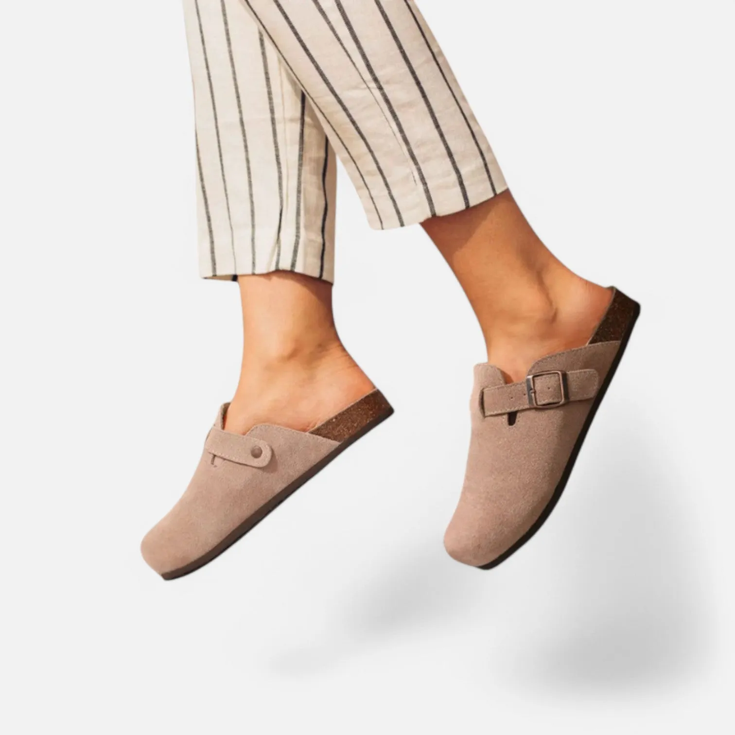 Monacogents | Women's Suede Cork Clogs